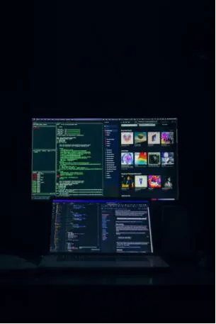 Modern office collaborative workspace setup